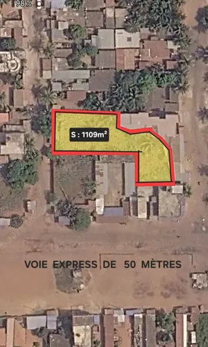 Terrain 1109 m² en vente à Agoè Telessou (Carrefour Pardon) – 45 millions FCFA — photo 4