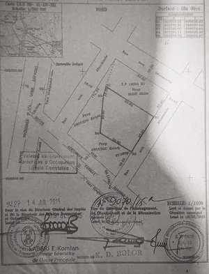 Terrain 3 lots en vente à Adetikopé Djagblé – 22 millions FCFA le lot