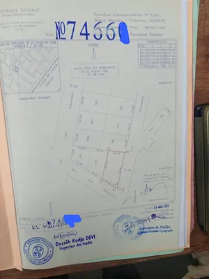 Terrain 900 m² en vente en angle de rue à Agoé Logopé – 50 millions FCFA