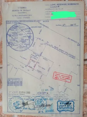 Vente d'un terrain à Sogbossito, 400 m², à 50 m du goudron – 35 millions FCFA à débattre