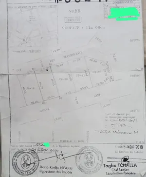Terrain 2 lots en vente à la Caisse (Lomé) – 575 millions FCFA