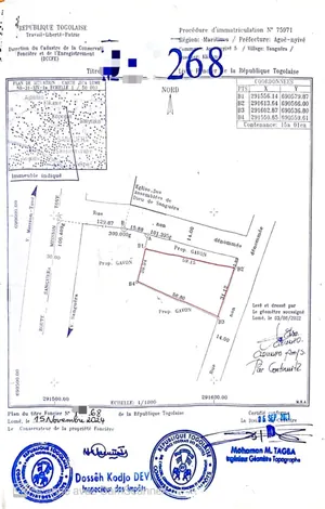 Terrain 1501 m² en vente à Zanguéra Klikamé – 55 millions FCFA