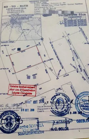 Terrain 1 lot et demi en vente à Apessito quartier la Paix – prix au lot à confirmer