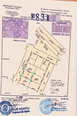 Terrain 1 lot en vente à Adidogomé-Atilamonou – 26 millions FCFA