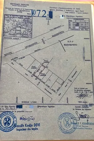 Terrain 270 m² en vente à Legbassito Madjikpeto – 17 millions FCFA — photo 2