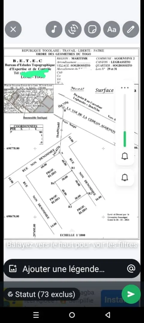 Vente d'un terrain à Agoè Sogbossito, 1 lot clôturé, proche du goudron – 35 millions FCFA