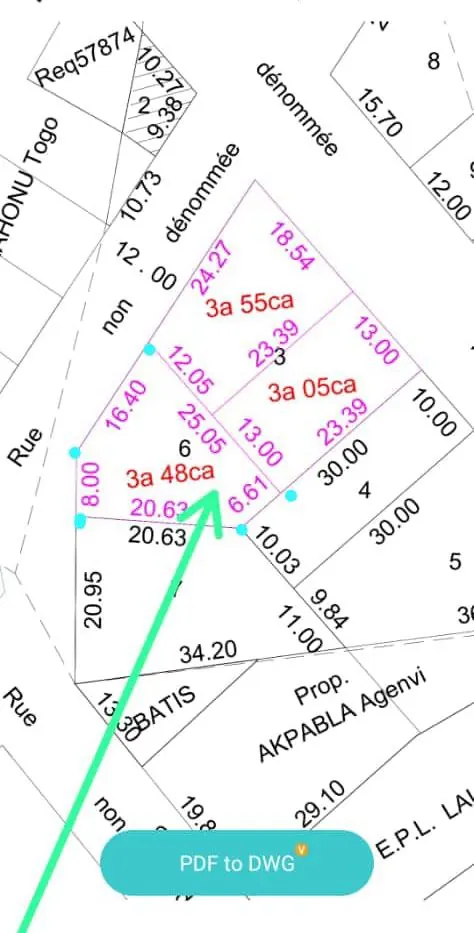 Terrain 348 m² en vente à Agoè Sogbossito – 16 millions FCFA