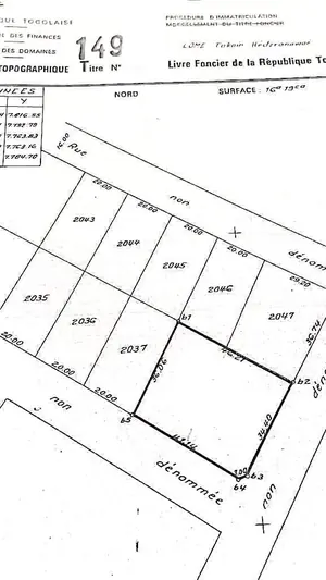 Terrain en angle de rue à vendre à Hédzranawoé Sagboville, Lomé – 53 millions FCFA le lot