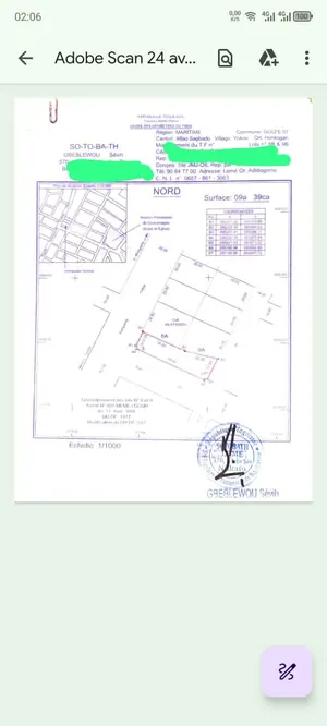 Terrain demi-lot à vendre à l'angle de rue à Wognomé – 25 millions FCFA