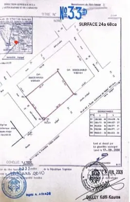Terrain 1501 m² en vente au bord du goudron à Avédji Jourdain – 375 millions FCFA — photo 3