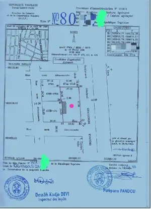 Vente d'un terrain à Agoè Nyivé Atsanvé, 2 lots 1/4, 1320 m², bord du goudron, titre foncier personnel – 300 millions FCFA à débattre — photo 4