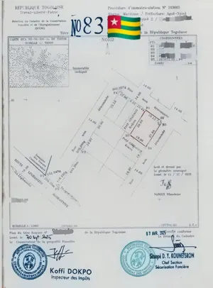 Terrain 1 lot en angle de rue à Sogbossito – 30 millions FCFA