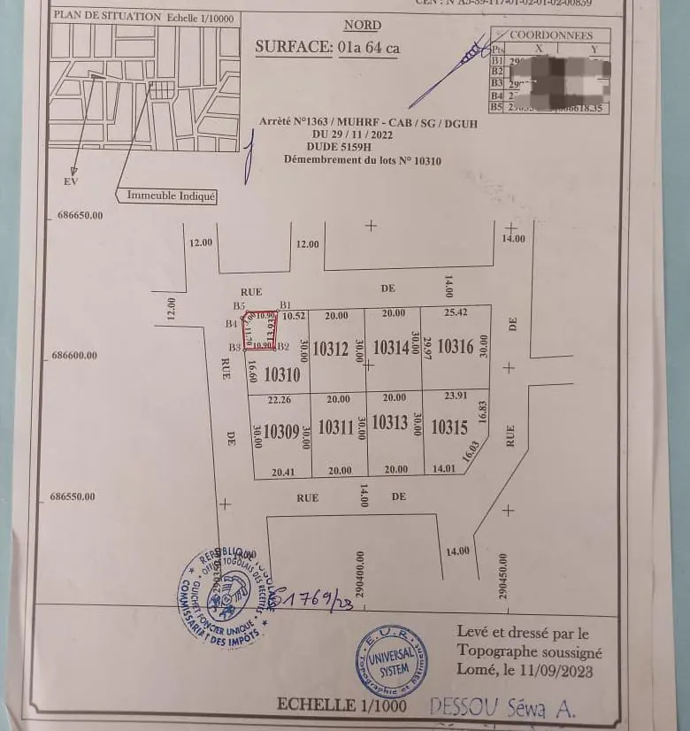 Maison en angle de rue à vendre à Segbé-Klémé Agokpanou – 7 millions FCFA