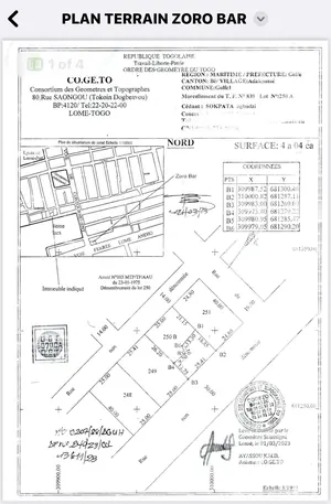 Terrain 404 m² en vente en bordure de goudron à Zorro – 40 000 000 FCFA