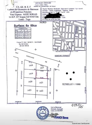 Terrain 1 lot de 600 m² en vente à Agoè Alenka – 14 millions FCFA — photo 2