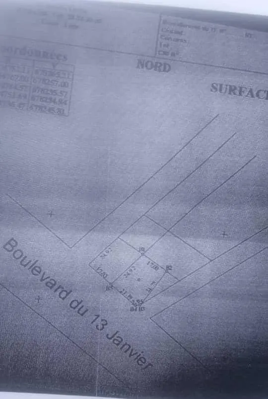 Terrain 488 m² en vente sur le Boulevard 13 Janvier à Dékon, Lomé – 400 millions FCFA