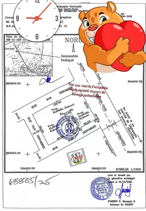 Vente d'un terrain à Legbassito, demi-lot clôturé, proche du goudron – 10 millions FCFA — photo 2