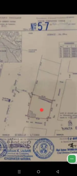 Terrain 1400 m² en vente en bordure de goudron à Togblekopé – Tsikplonou – 160 millions FCFA