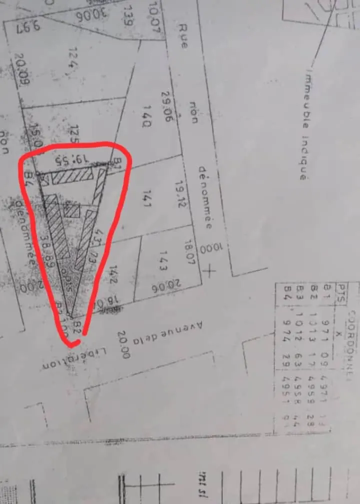 Terrain 3/4 de lot en vente au bord du goudron à Tokoin Ramco – 85 millions FCFA
