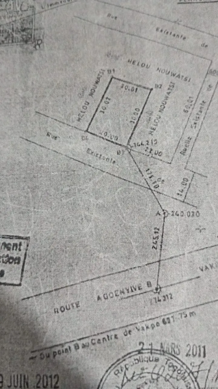 Terrain 1 lot clôturé en vente à Assigomé près de la Station Zener – 35 millions FCFA