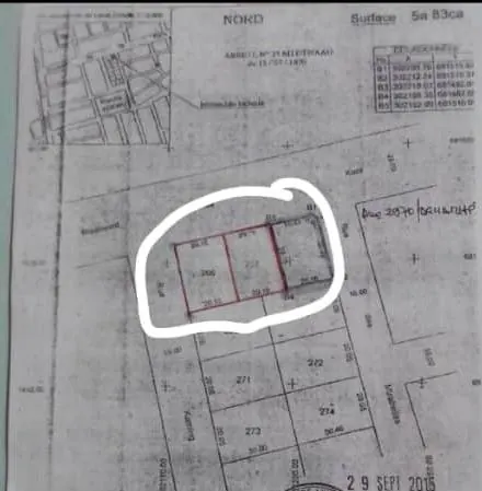 Terrain 3 lots 1800 m² en vente en bordure des pavés à Adéwui – 450 millions FCFA