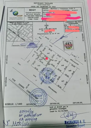 Terrain 300 m² en vente à Avédji Wessomé – 19 millions FCFA — photo 2