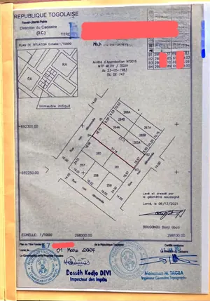 Terrain clôturé de 1085 m² en vente à Sogbossito – 40 000 000 FCFA