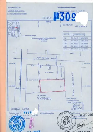 Terrain 10 lots en vente en bordure de goudron à Agoè Cacaveli – 150 millions FCFA le lot