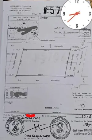 Terrain 10 lots à vendre à Sanguéra Aképédo Jérusalem – 15 millions FCFA à débattre