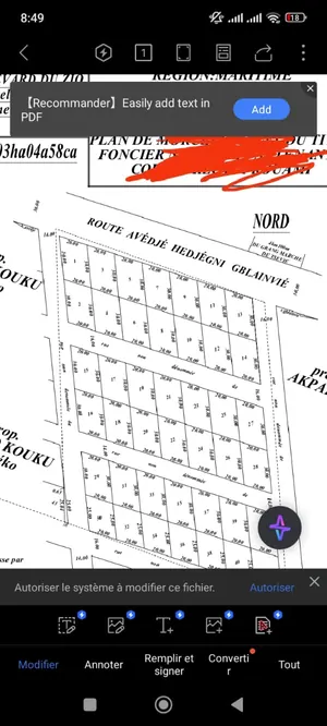 Terrain en vente à Tsevié Gblinvié – 3 millions FCFA le lot