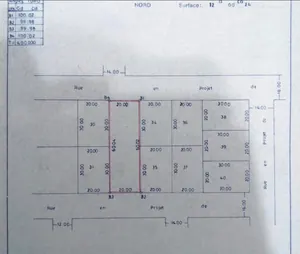 Terrain 2 lots de 1200 m² en vente à Djagblé Gbamakopé – 16 millions FCFA le lot
