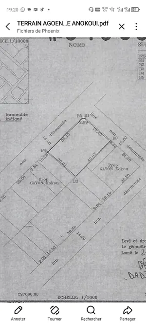 Terrain en vente à Agoè Sogbossito Anokui – 55 millions FCFA