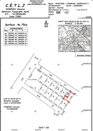 Terrain demi-lot clôturé en vente à Adidogomé CEG Sagbado – 12 millions FCFA
