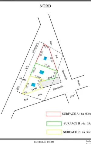 Terrain 3 lots de 1662 m² en vente à Apéssito – prix unitaire 10 millions FCFA