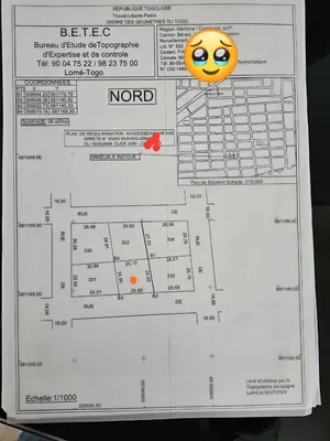 Terrain 1 lot à vendre à Anfamé près du pavé d'Akodessewa – 70 millions FCFA