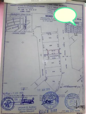 Terrain demi-lot en vente en face du goudron à Bè Kpota Agip – 45 millions FCFA