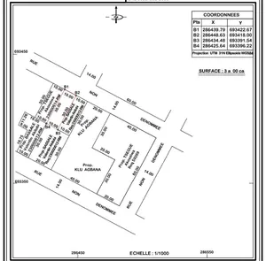 Terrain demi-lot en vente à Kpala avant péage – 4 500 000 FCFA