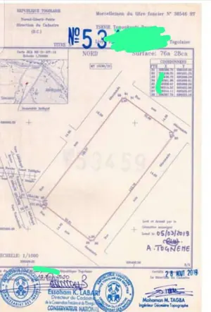 Terrain 13 lots (7 800 m²) en vente à Adétikopé Kpotavé – 17,5 millions FCFA