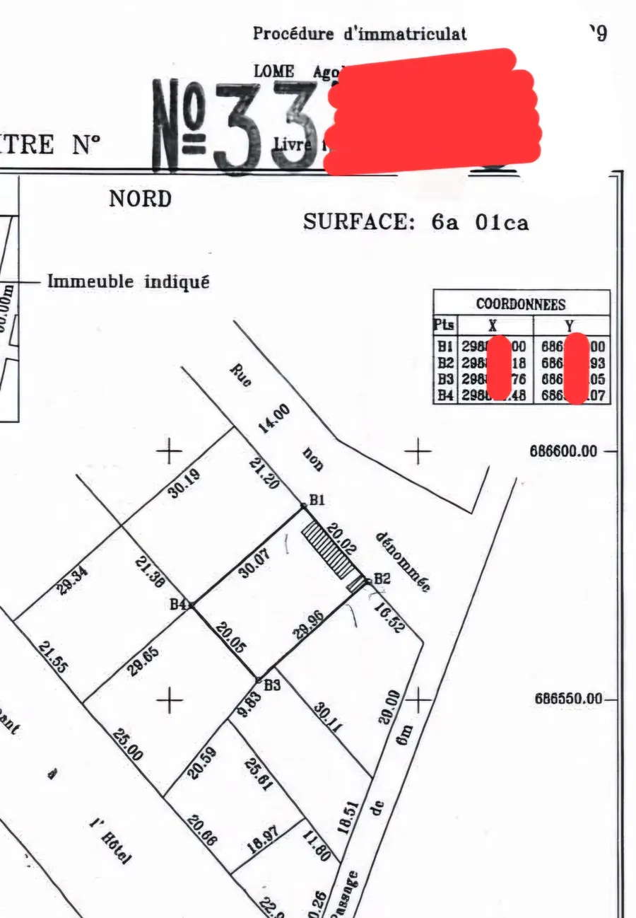 Terrain 1 lot avec bâtiment 2 pièces en vente à Avédji Adroukpapé – 70 000 000 FCFA