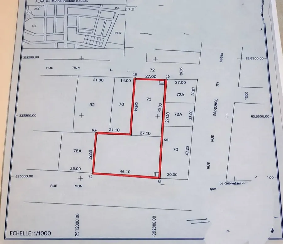 Terrain 2400 m² en vente à Adidogomé Sagbado – 38 millions FCFA le lot