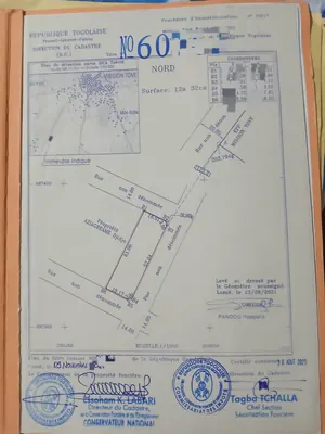 Terrain 2 lots en vente en angle de rue à Kpala Mission Tové Adidomé – prix à partir de 8 millions FCFA le lot