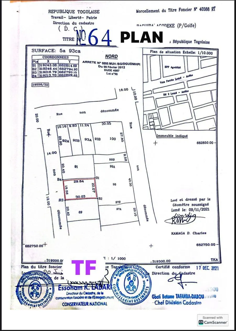 Terrain 1 lot en vente à Kpogan Agodeke plage – 25 millions FCFA