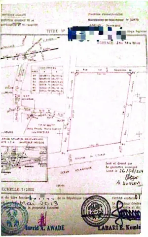 Terrain de 2 hectares 54 ares en vente à Devikinmé, bord de l'Océan Atlantique – 25 millions FCFA le lot