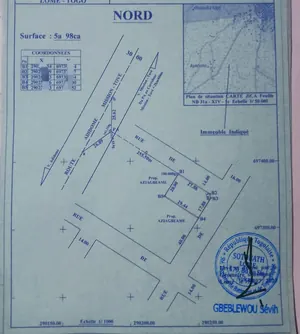 Terrain 6 lots clôturés en vente en bordure de voies à Adidogomé Avenou Toto – 70 millions FCFA le lot