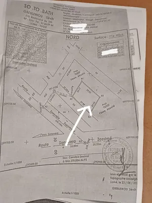 Terrain 1 lot de 600 m² en vente à Zokpomahé École Betsalet – 20 millions FCFA