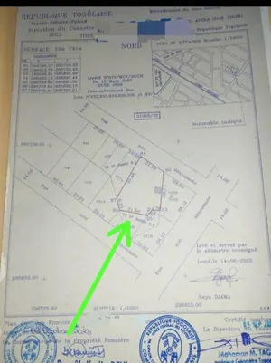 Terrain 1 lot 3/4 clôturé à vendre à Avedji Pharmacie Apollon – 70 millions FCFA