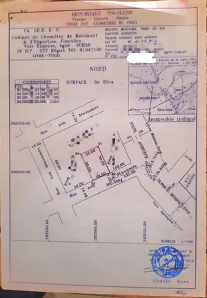 Terrain 1 lot à vendre à Apéssito SADKO, vue directe grande voie – 18 millions FCFA