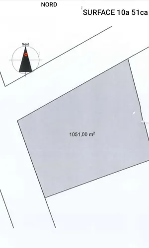 Terrain 1050 m² en vente en angle de rue en bordure du goudron à Assigamé – 1 milliard FCFA