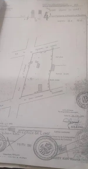 Terrain 3370 m² en vente au Grand Marché Nopato à Lomé – 1,5 milliard FCFA