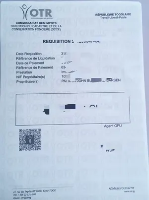Terrain avec villa en vente à Tokoin Novissi, Lomé – 85 millions FCFA — photo 2